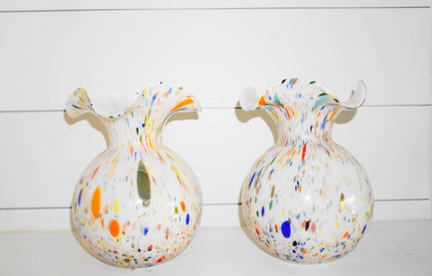 Murano Multi Color Vase Set