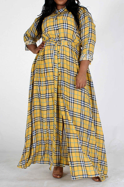 Plaid Me Maxi Dress/Duster