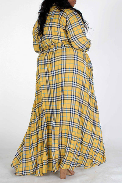 Plaid Me Maxi Dress/Duster