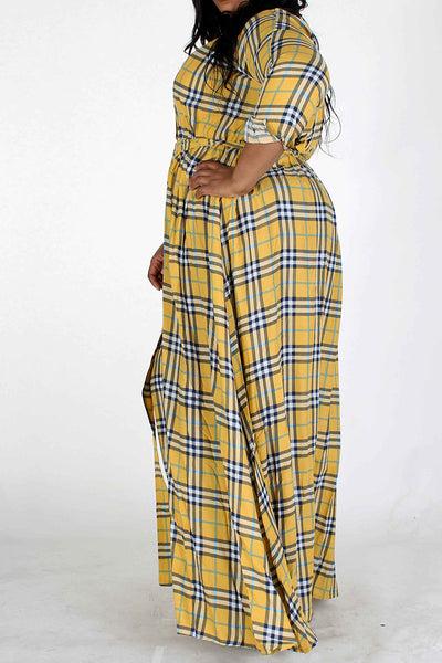 Plaid Me Maxi Dress/Duster