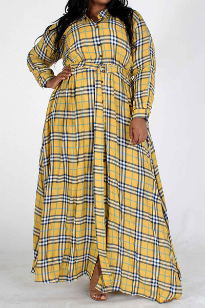 Plaid Me Maxi Dress/Duster