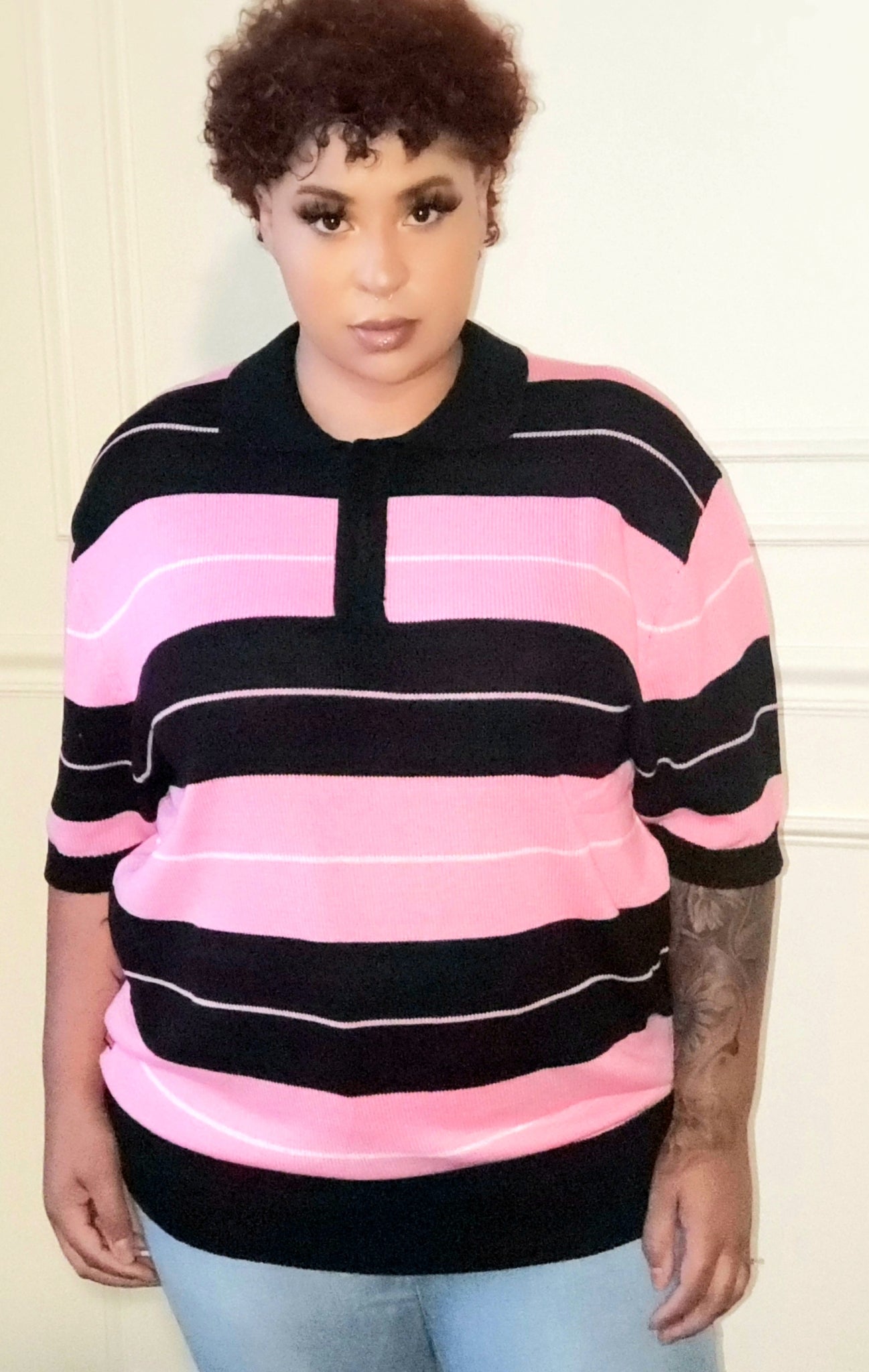 Editor Anonymous Headquarters FB County Pink/Black/White Charlie Brown Shirt – Juelz Apparel.com