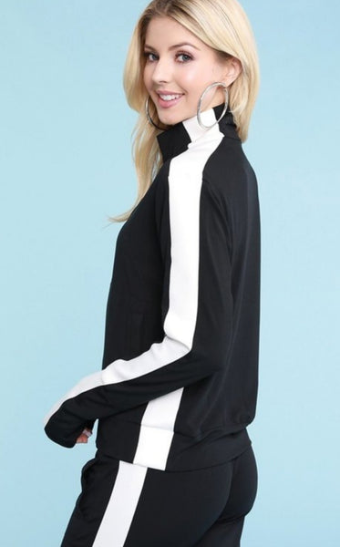 Black/White Modern/Traditional Track Suit