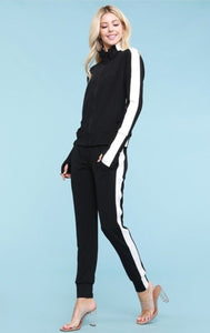 Black/White Modern/Traditional Track Suit
