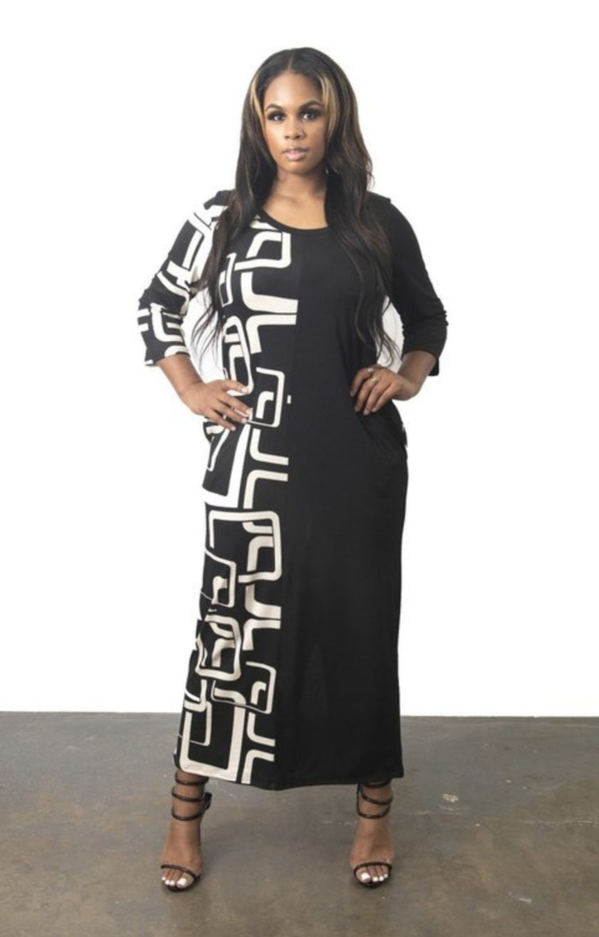 Black & White Designer Dress