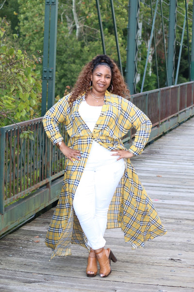 Plaid Me Maxi Dress/Duster