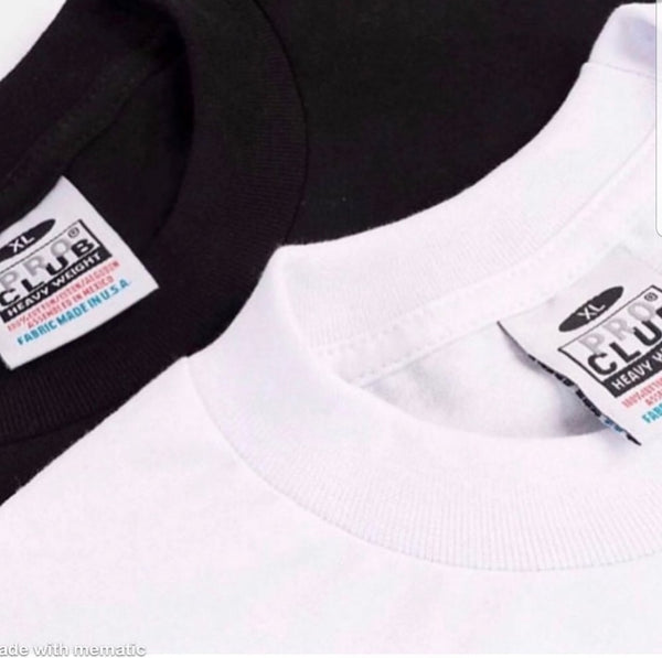ProClub Short Sleeve T-Shirt - Black & White Options