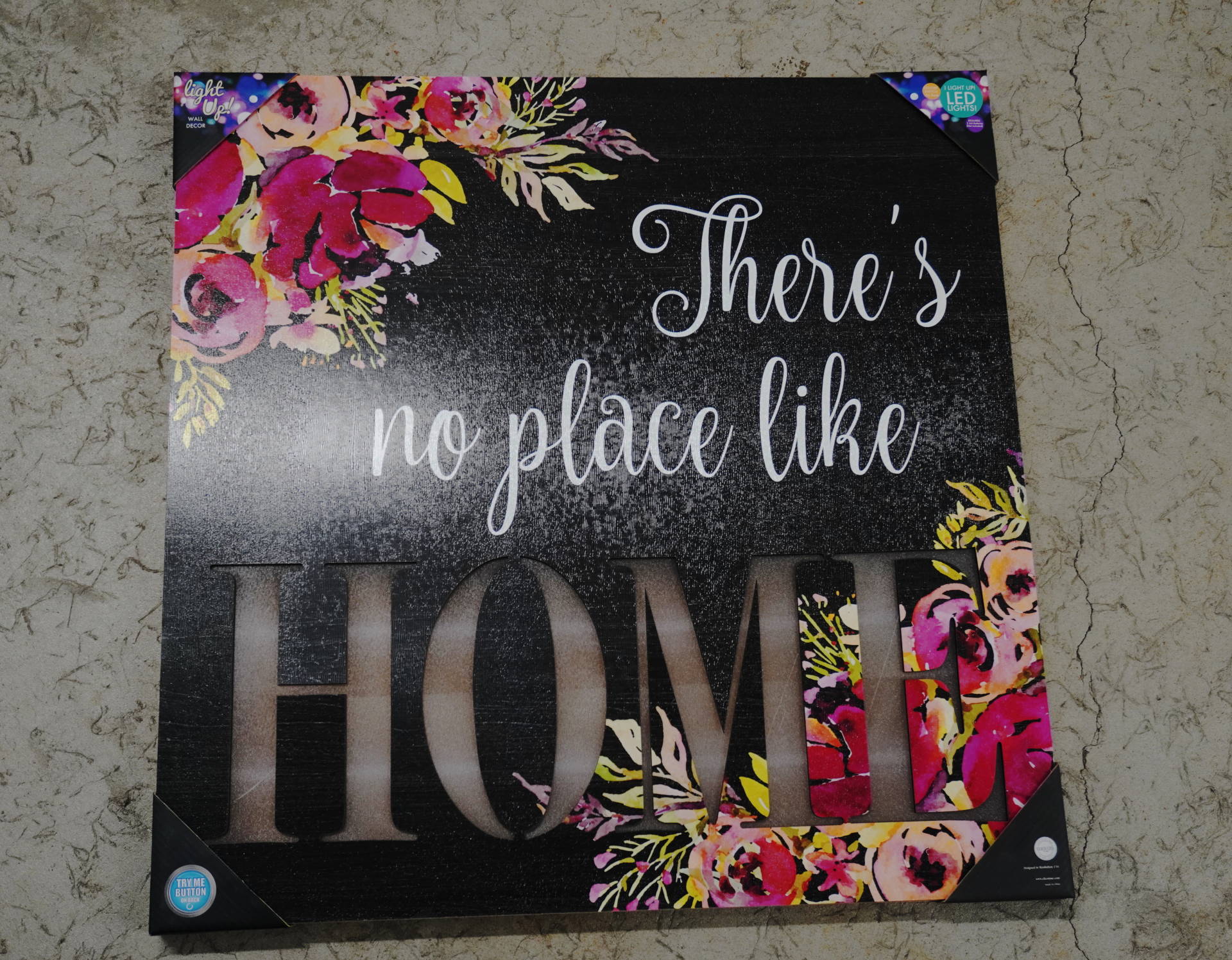 There's No Place Like Home - LED Light Canvas